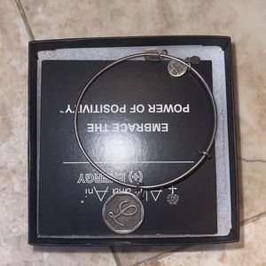 Alex and Ani L charm silver bracelet